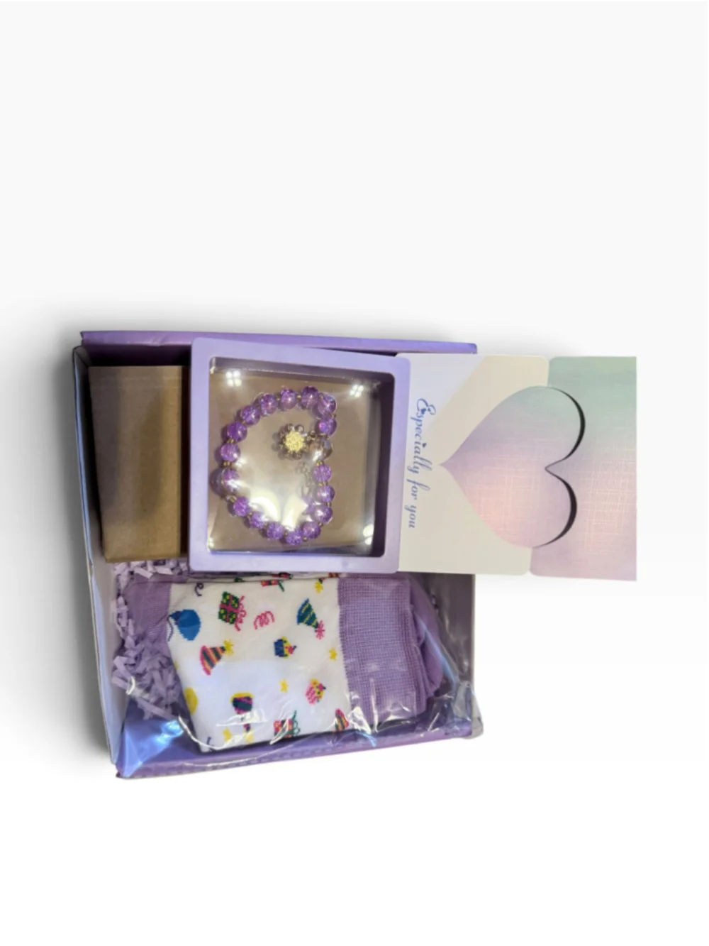 Unbranded Birthday Gift Set One Size Purple White 9 Year Old